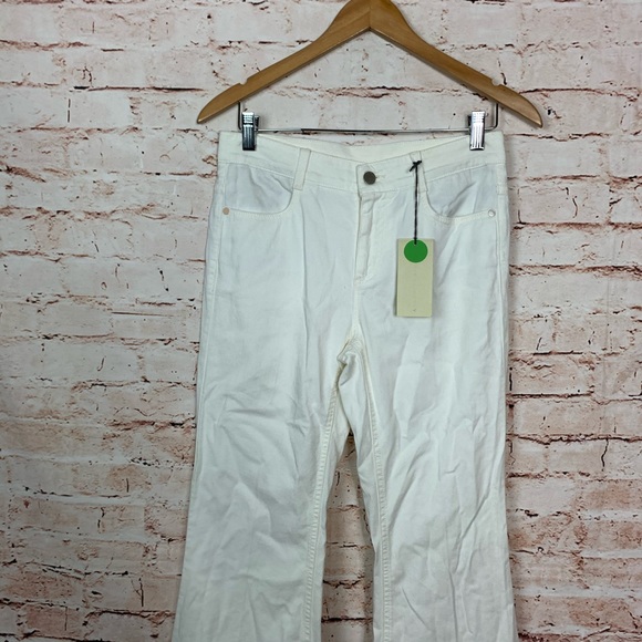 Stella McCartney Flare Leg White Jeans - Picture 4 of 12